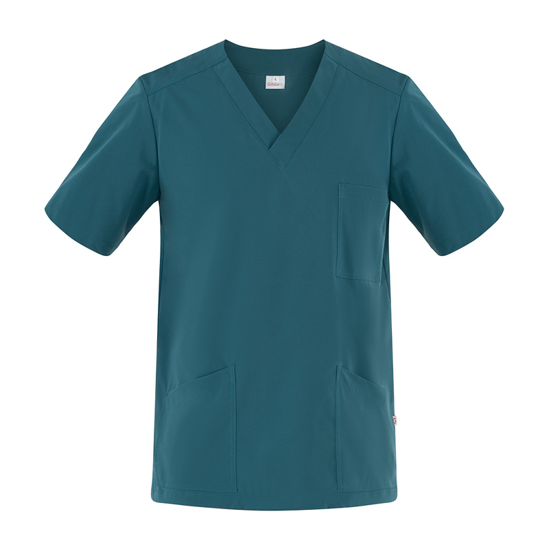 GIBLOR'S COD. HW2/FLA314 - Casacca medico sanitaria unisex MICROFIBRA NO STIRO, collo a "V", mezza manica, OTTANIO