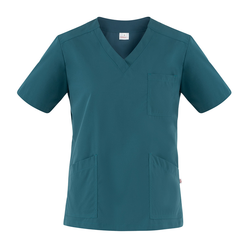 GIBLOR'S COD. HW2/SON314 - Casacca medico sanitaria DONNA MICROFIBRA NO STIRO, collo a "V", mezza manica, OTTANIO