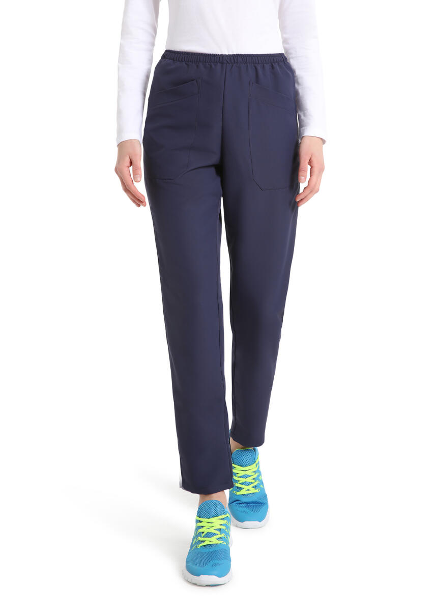 QUICK COD. 3/FAS-01 – Pantalone unisex MICROFIBRA NO STIRO, elastico in vita, 2 tasche anteriori, BLU