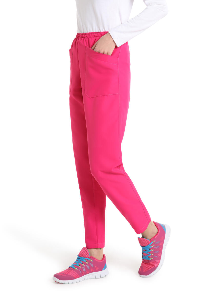 QUICK COD. 3/FAS-14 – Pantalone unisex MICROFIBRA NO STIRO, elastico in vita, 2 tasche anteriori, FUCSIA - immagine 4