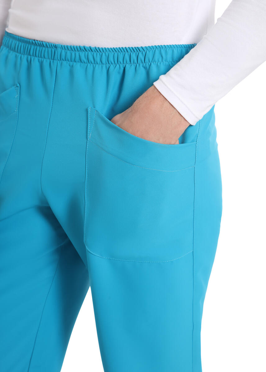 QUICK COD. 3/FAS-05 – Pantalone unisex MICROFIBRA NO STIRO, elastico in vita, 2 tasche anteriori, AZZURRO - immagine 5