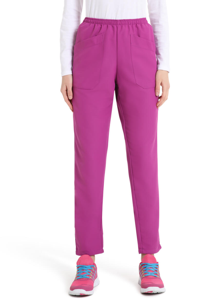 QUICK COD. 3/FAS-15 – Pantalone unisex MICROFIBRA NO STIRO, elastico in vita, 2 tasche anteriori, VINACCIA